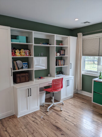 Home Office White Cabinet - View 53, Opens Model Box