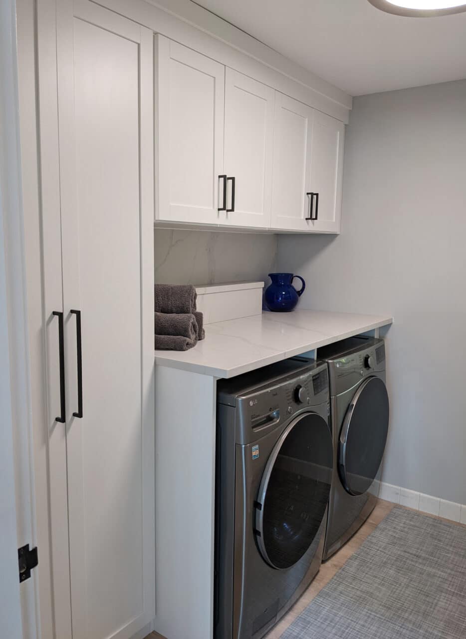 laundry room with Folding area and Storage Closets