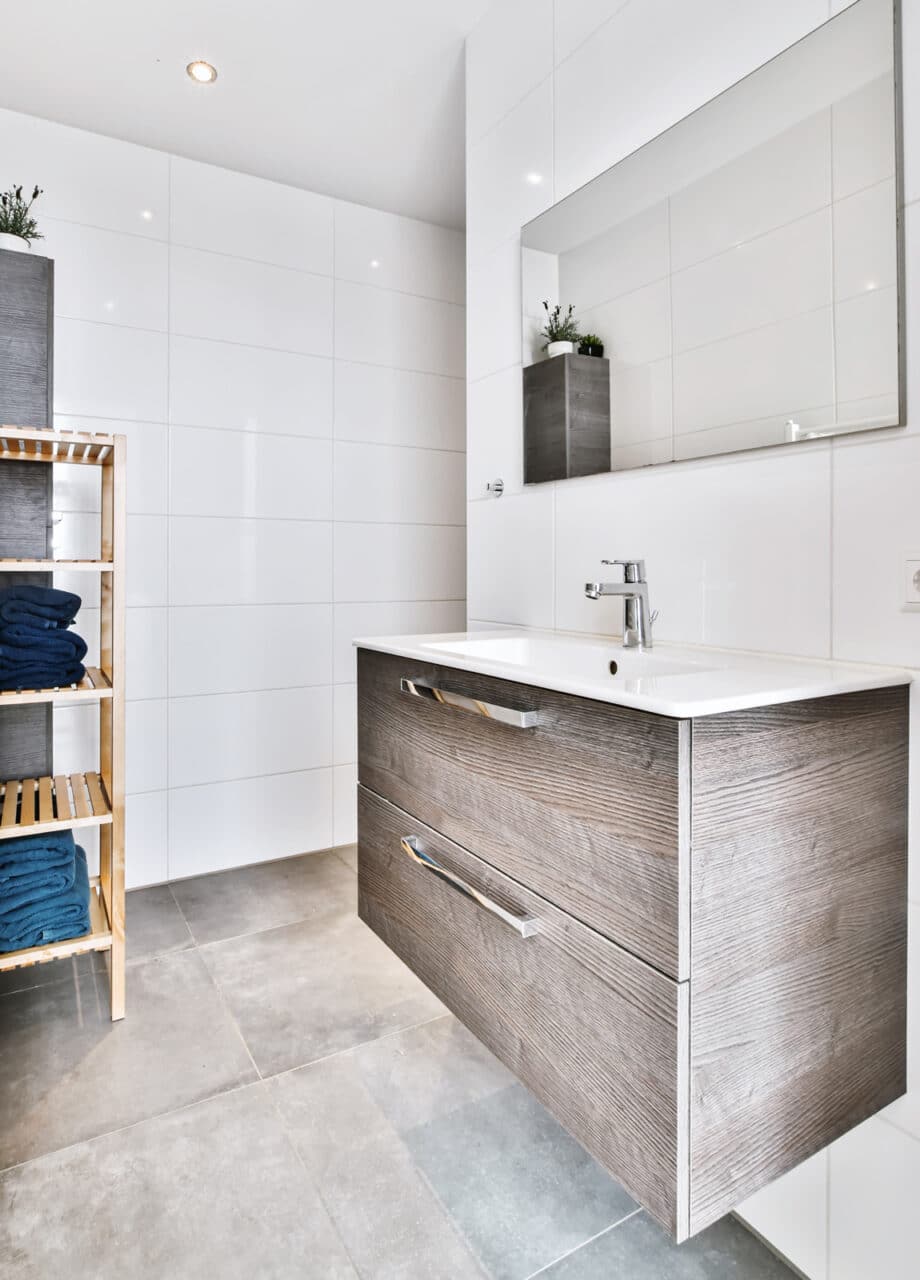 Floating Vanity with Bathroom Mirror