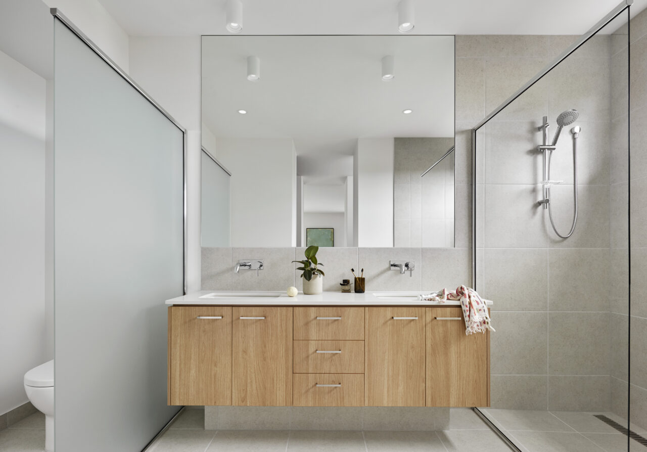 Floating Master Bathroom Vanity with Mirror